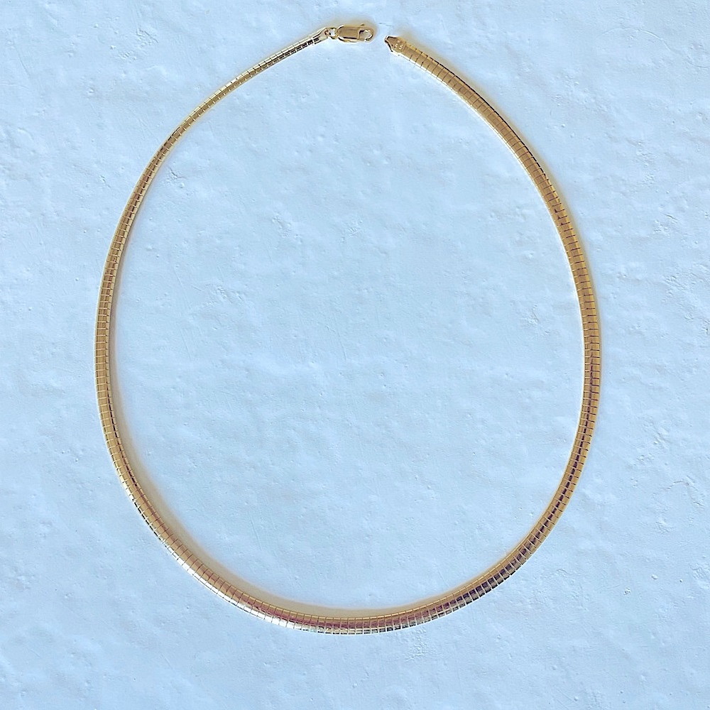 Gold snake chain necklace